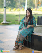 তাতে তৈরি সফট সিল্ক কাতান থ্রি পিছ - Image 5