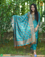 তাতে তৈরি সফট সিল্ক কাতান থ্রি পিছ - Image 3