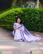 সুতি গ্রামীন চেক শাড়ী - Image 7