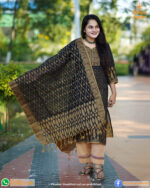 হাফসিল্ক জামদানি থ্রি-পিস - Image 4