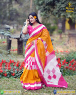 সুতি ইকাত শাড়ি - Image 6
