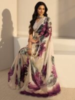 স্টোন ওয়ার্ক শাড়ী